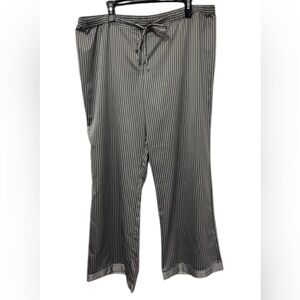 ⚡️ Buy 2 Get 2 Free ⚡️ AMBRIELLE Gray Striped Satin Pajama Pants